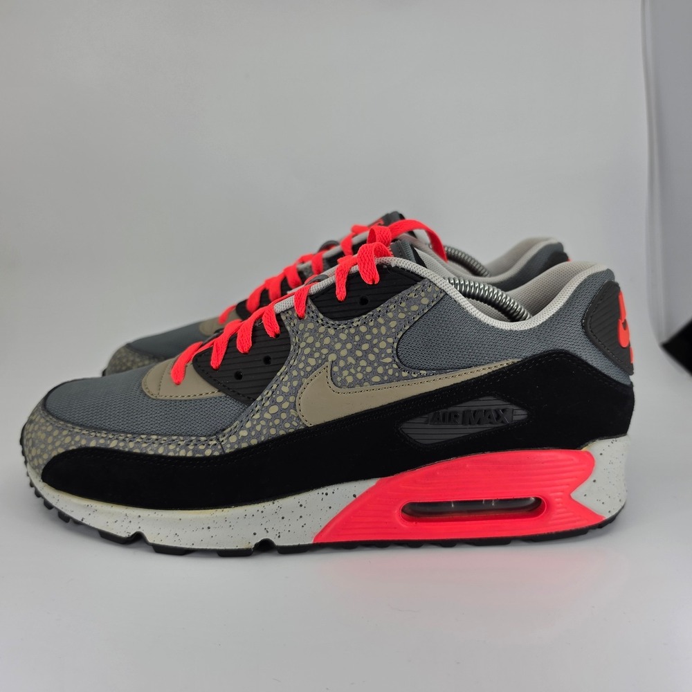 Nike Air Max 90 Premium Mens Sz 10.5 Bamboo Safari Pink Red Infrared 700155-006